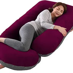 Microfibre Solid Pregnancy Pillow Pack of 1-image-11