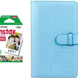 FUJIFILM Instax Mini 10x1 Sheets Instant Film with Sky Blue Album 96 Sheets Film Roll-image-73