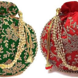 Women Green, Red Potli-image-128