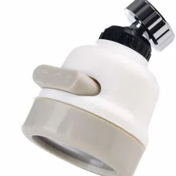 1 Pcs 360°Swivel Splash-Proof Faucet Splash Head, 3 Adjustable Gear,Water-Saving Tap Faucet Nozzle for Kitchen,Bath and Shower. (Short-White) Faucet Mount-0
