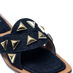 Dapper Feet-Fancy Nancy Embellished Open Toe Flats image 5