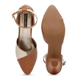 Flat n Heels Colourblocked Block Mules with Buckles image 5