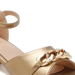 Tiny Bugs Girls Embellished Open Toe Backstrap Block Heels image 2