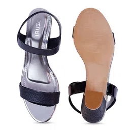 Ozuri Textured Open Toe Block Heels image 5