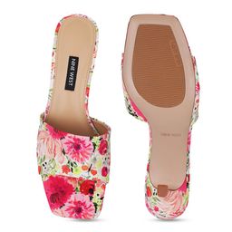 Nine West Printed Open Toe Kitten Heels image 5