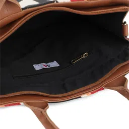 ALII AND ALIIZEY Striped Structured Canvas Handheld Bag image 4