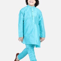 BownBee Boys Pleated Kurta with Pyjamas & Nehru Jacket image 5
