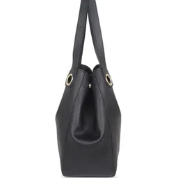 Black Spade Set of 4 Structured Tote Bag With Sling Bag And Wallet & Card Holder image 4