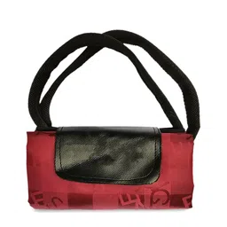Kuber Industries Maroon Printed Shopping Bag Organiser with Handles image 3