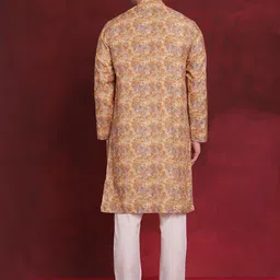 Anouk Floral Printed Regular Cotton Kurta With Pyjamas image 5