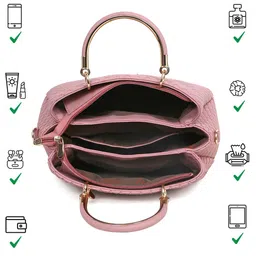 Exotic Structured Handheld Bag with Quilted image 5