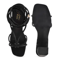 JM Looks Open Toe Lace-Up Block Heels image 5