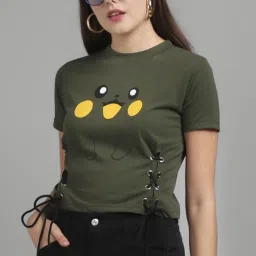 Casual Regular Sleeves Striped Women Grey Top-image-98