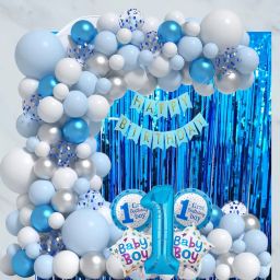 Cute 1st Birthday Boy Celebration Decoration Items Kit - For Kids-20