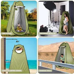 device Polyster foldable Pop Up for Camping and Hiking used for Toilet changing clothes Tent - For 1 image 3