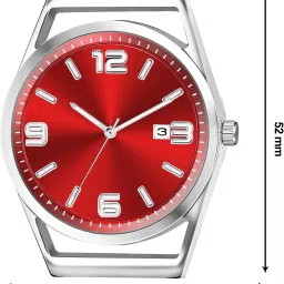 vamkora Analog Watch - For Men Red Dial Date Function VM-LR156 image 4