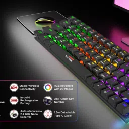 Intex Caliber Plus Mechanical Wireless Keyboard IT-WLKBM02 Wireless Laptop-size Desktop Keyboard Compatible with Desktop, Laptop, Mac image 5