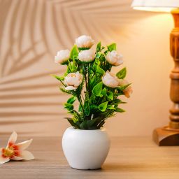 Set Of 1 Decorative Mini Artificial Flowers Plants with Pot for Home & Office Bonsai Wild Artificial Plant with Pot-image-86