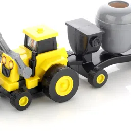 Plastic Construction Vehicles Set Concrete Mixer Truck for Kids' Play & Learning-2