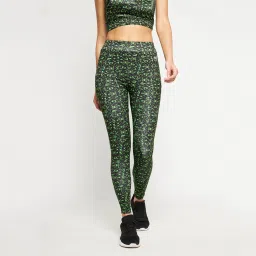 Checkered Women Green Tights-image-32