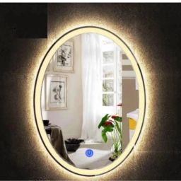 NEW OVAL 24*18 INCH LED MIRROR WITH THREE LIGHTS d7 Bathroom Mirror-picture-8