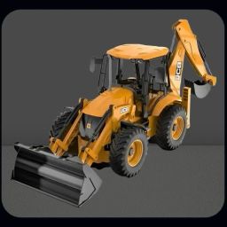 Wlco-Unbreakable Pull Back JCB Truck Vehicle Toy-image-3