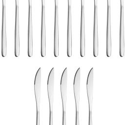 15 Pcs Luxury Silver Cutlery Set Dinner Table Steak Knife|Home,Restaurant,Gift Stainless Steel Steak Knife, Cheese Knife, Dessert Knife, Fruit Knife, Table Knife Set-16