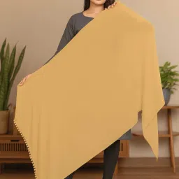 Chiffon Solid Gold Women Dupatta-image-2