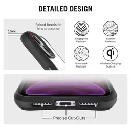 DailyObjects Pink & Red Printed Hybrid Clear iPhone 13 Mini Phone Case image 4