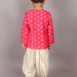 LIL DRAMA Boys Ethnic Motifs Printed Kurti With Dhoti Pants image 5