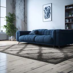 sapana carpet-mats Grey Geometrical Polyester 6 ft x 9 ft Machine Made Carpet-picture-43