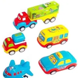 Fun Auto Unbreakable Pull Back Transportation Vehicles Car Set Of 5-image-13