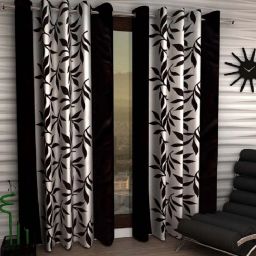 213 cm (7 ft) Polyester Semi Transparent Door Curtain (Pack Of 2)-image-96