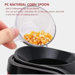 rhobos Combo C1330 Aluminum Popcorn Machine & Fiber Glass Drinking 1 L Popcorn Maker image 3