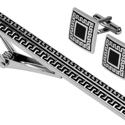 shivay Brass Cufflink & Tie Pin Set-picture-16