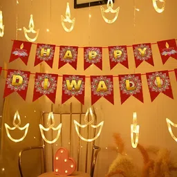 SPARK WORLD Yellow Moon Shaped String Lights image 4
