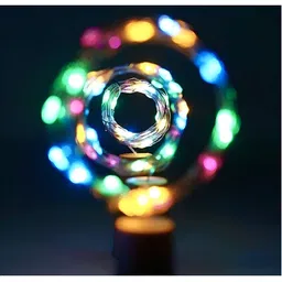 ENORMITY 3-Pcs Green & Yellow Rice Shaped  Cork LED String Lights image 2
