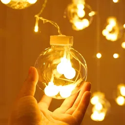 SPARK WORLD Yellow Cylindrical Shape String Lights image 3