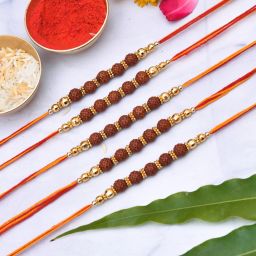 Designer Rudraksha set of-3 Rakhi for Brother Big Bro, Mahadev Mahakal Shiva Bhakt RAkhi Mauli Thread, Assorted Rakhi Set-image-58