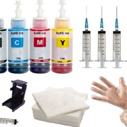 Salty Tool Kit Refill Ink Set For Canon MP287,iP2770,iP2772,MP237,245,258,276,287 Black + Tri Color Combo Pack Ink Cartridge-picture-1