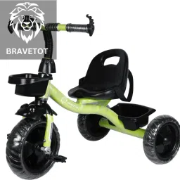 BABY TRICYCLE FOR KIDS GREEN AND BLACK COLOUR FOR KIDS AND BABY YELLOW BASKET MODEL 01 Tricycle-image-5
