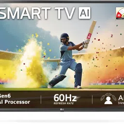 LR57 80 cm (32 inch) HD Ready LED Smart WebOS TV 2025 Edition with | Alpha5 Gen 6 AI Processor | 100+ Free Channels | AI Functions | HDR10 | Magic Remote Compatible | 60Hz Refresh Rate | Satellite Connectivity | Wi-Fi (Built-In)-43