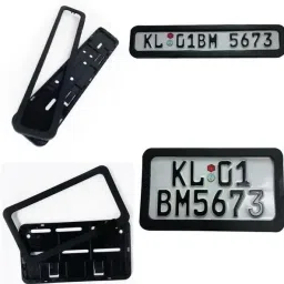 aayatouch Bike Number Plate Frame with Reflector (Stander Size For All Bikes) _AX04 Bike Number Plate image 2