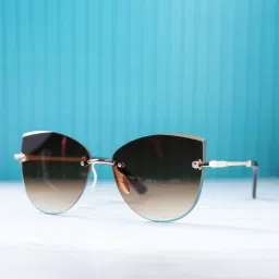 UV Protection, Gradient, Toughened Glass Lens, Polarized, Riding Glasses Cat-eye, Butterfly Sunglasses (Free Size)-15
