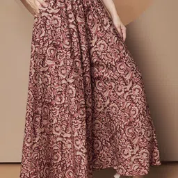 otabu Women Relaxed Maroon Polyester Trousers-picture-9