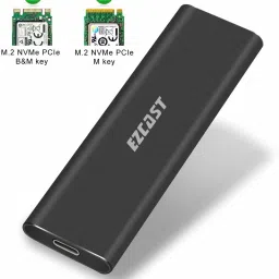 microware SSD Enclosure External, Portable External Hard Disk Driver, USB 3.1 Gen 2 Interface with Up to 10 Gbps Data Transfer Speed Fits Only for NVMe PCI-E M2 M-Key 2242/2260/2280 Size (NVMe-SSD-CASE) 4 inch SSD Enclosure External 4 inch SSD Enclosure External-29