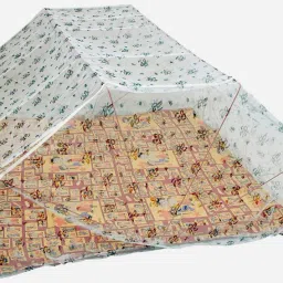 Polyester Kids Washable 6*6 Feet Printed Polyster Double Bed Mosquito Net-image-33