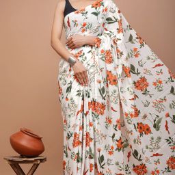 Printed Ikkat Pure Cotton Saree-21