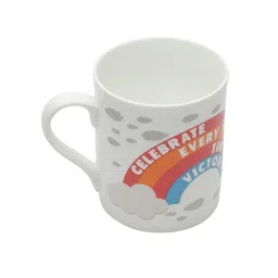 CLAY CRAFT White & Red Text or Slogans Printed Ceramic Glossy Mugs Set of Cups and Mugs image 2