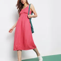 Vero Moda V-Neck Shoulder Strap A-Line Midi Dress-image-54